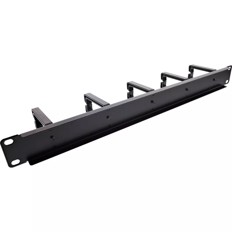 Kabelių tvarkymo panelė InLine 19110O 19 colių juoda metalinė 5 laikikliai