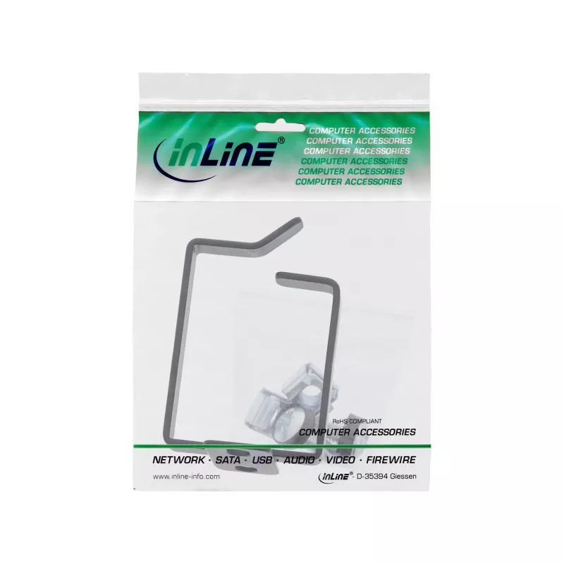 Laikiklis kabeliams InLine 19110Q metalinis 40x50mm juodas