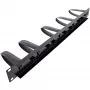 InLine 19110V 19 inch kabelių tvarkymo panelė su 9 nuimamais plastikiniais laikikliais, RAL9005 juoda