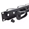 InLine 19110W 19 colių kabelių tvarkymo skydelis, 5 nuimami plastikiniai laikikliai, RAL 9005 juoda