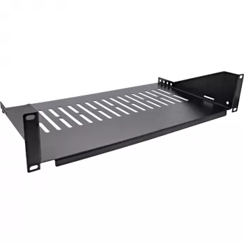 Rack lentyna InLine 19 inch 250mm 20kg 2U RAL 9005 juoda