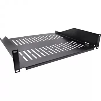 Rack lentyna InLine 19 colių 400mm 20kg 2U RAL 9005 juoda