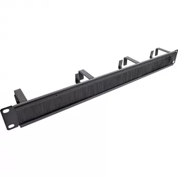 Kabelių tvarkymo panelė InLine 19111L 1U juoda 19 colių su šepetėlio įdėklu