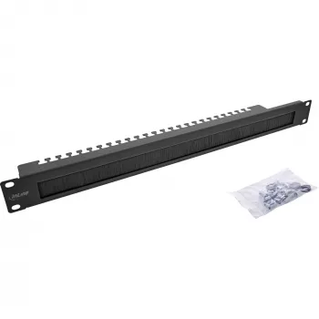 InLine 19111N kabelių tvarkymo skydelis 1U, juodas