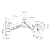 InLine sieninis laikiklis 23105D monitoriams iki 69 cm (27 colių)
