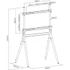 InLine Woodstand Studio medinis TV stovas, 49 inch–70 inch (124–178 cm), max. 40 kg