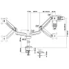 InLine stalo laikiklis su kėlimo mechanizmu, dviems monitoriams iki 82 cm (32 col.), 9 kg