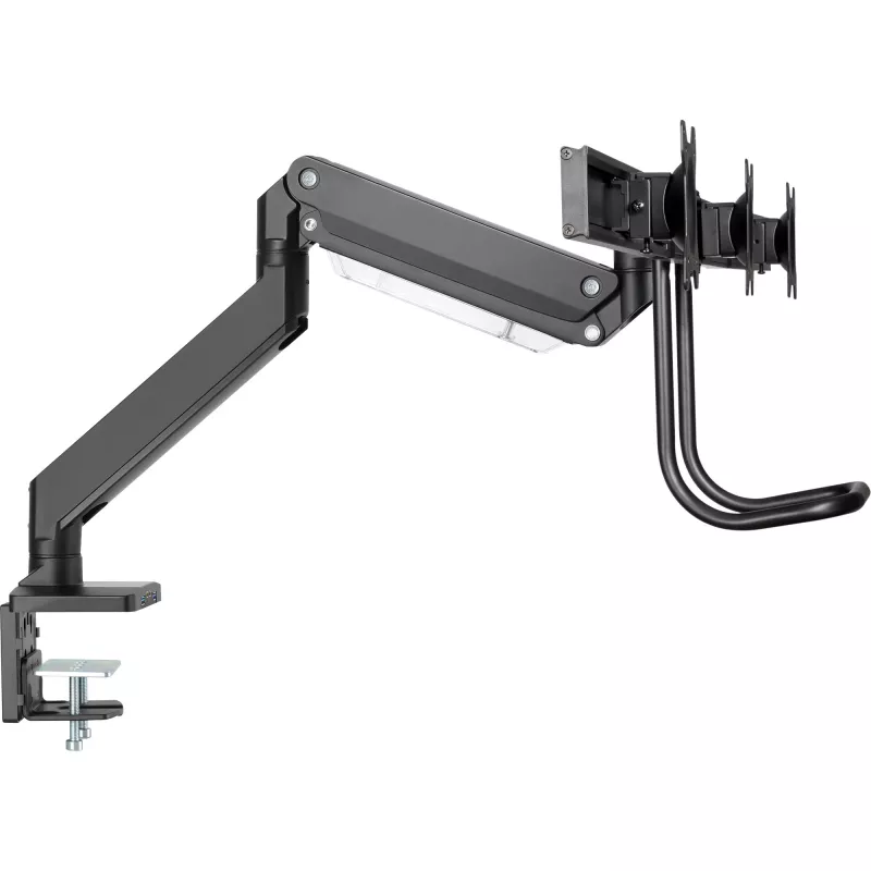 InLine stalinis laikiklis su keltuvu ir USB3.0, judamas, 3 monitoriams iki 27 colių