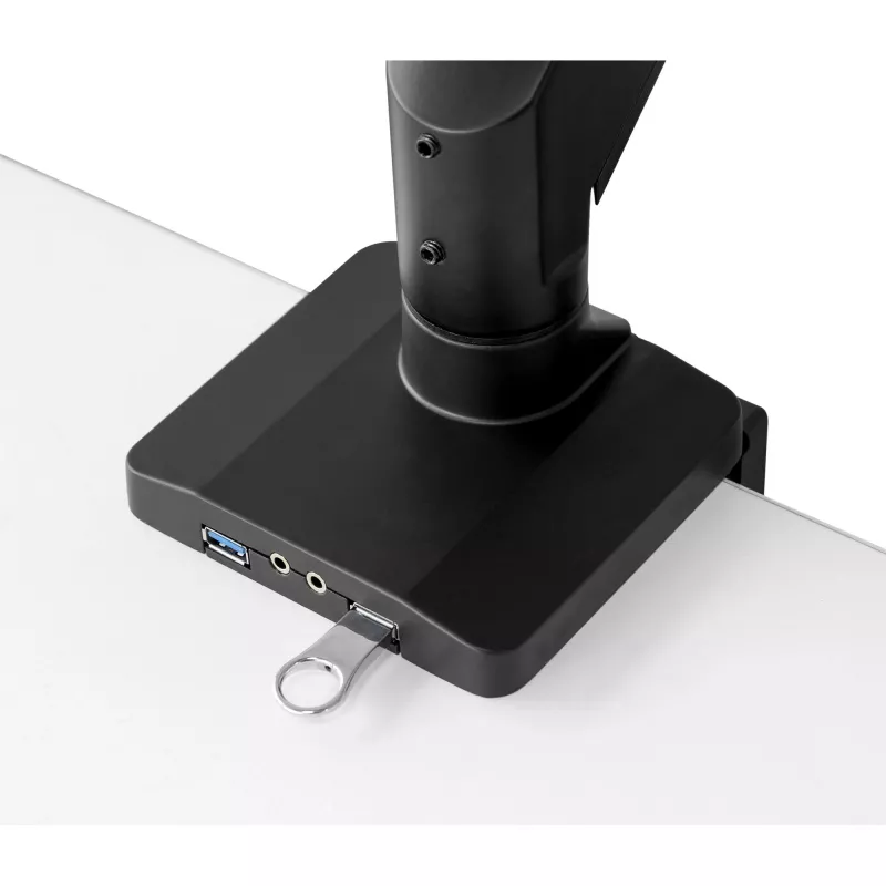 InLine stalinis laikiklis su keltuvu ir USB3.0, judamas, 3 monitoriams iki 27 colių
