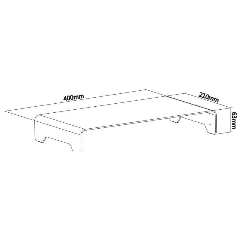 InLine Monitor Platform Aliuminis 63mm maks. 10kg Laisvai Pastatomas Sidabrinis 23175A