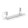 InLine 23190H kabelių tvarkymo grotelės 60 cm, skirtos montuoti po stalu, baltos
