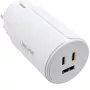 InLine USB PD maitinimo šaltinis, GaN įkroviklis, 3 prievadai, Dual USB-C + USB-A, 65 W, baltas