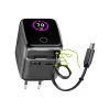InLine USB maitinimo blokas, 70W, GaN, USB-C PD + USB-A QC, kabelis 60cm, juodas