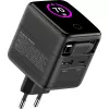 InLine USB maitinimo blokas, 70W, GaN, USB-C PD + USB-A QC, kabelis 60cm, juodas