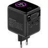 InLine USB maitinimo blokas, 70W, GaN, USB-C PD + USB-A QC, kabelis 60cm, juodas