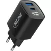 InLine USB PD maitinimo blokas, GaN įkroviklis, 2 prievadai, USB-C + USB-A, 30W, su ekranu