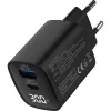 InLine USB PD maitinimo blokas, GaN įkroviklis, 2 prievadai, USB-C + USB-A, 30W, su ekranu