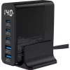 InLine USB PD maitinimo blokas, GaN įkroviklis, 5 prievadų, USB-C + USB-A, 140W, su ekranu