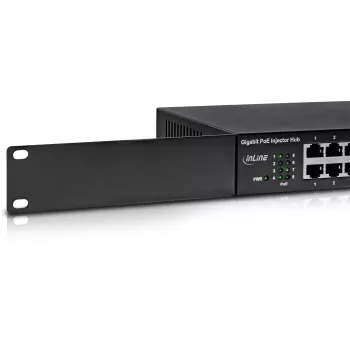 InLine PoE+ Gigabit tinklo maitinimo injektoriaus šakotuvas 8 prievadai (8x PoE+), 1 Gb/s, 19 colių 1U