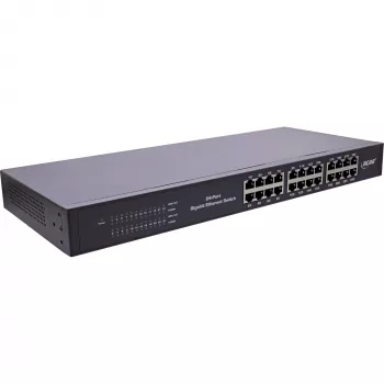 InLine Gigabit tinklo jungiklis 24 prievadai, 1Gb/s, 48,26 cm (19 colių), 1U, metalinis, be ventiliatoriaus