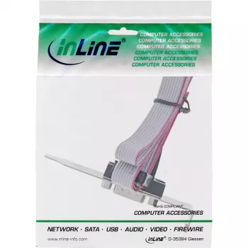 InLine Slot Bracket DB9 vyriškas prie 10 kontaktų vidinės jungties tiesioginis 1:1 0,6 m