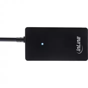 InLine USB 2.0 4 prievadų šakotuvas, Type-A kištukas į 4x Type-A lizdą, juodas, 30 cm