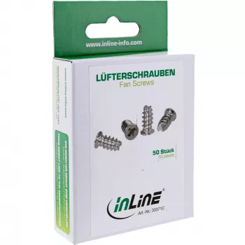 InLine ventiliatoriaus varžtai 5,0x10,0 mm sidabriniai 50 vnt. InLine 33371C