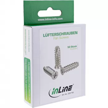 InLine ventiliatoriaus varžtai 5x16mm sidabriniai 50 vnt. pakuotė