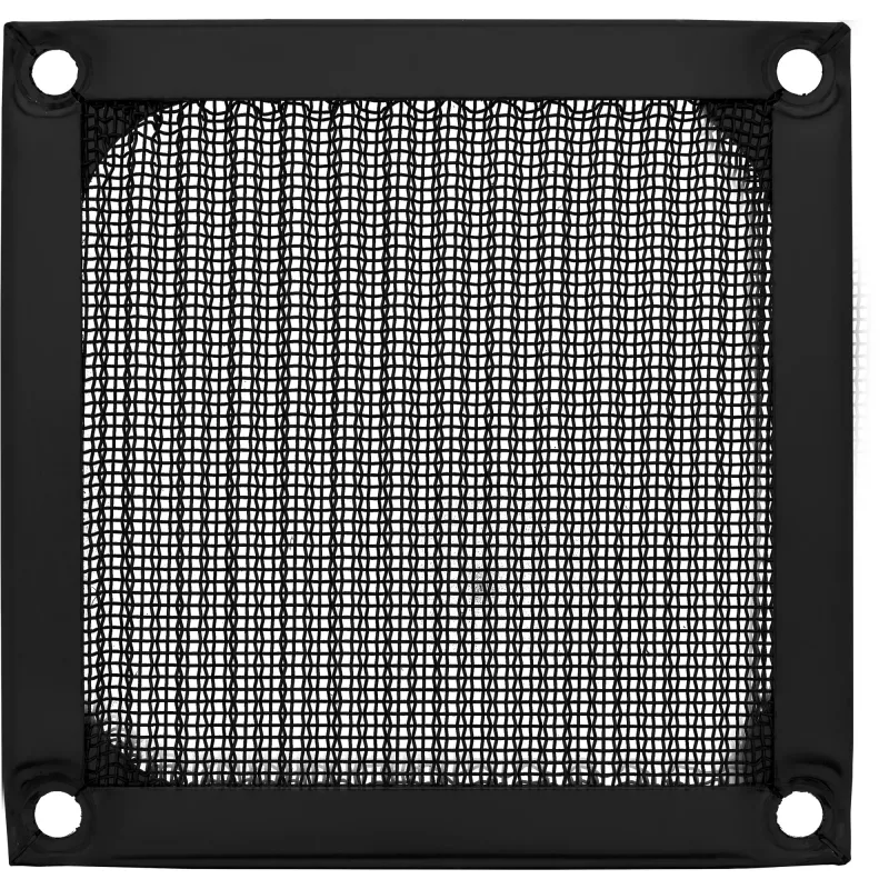 InLine ventiliatoriaus grotelės su aliumininiu filtru, juodos, 80x80 mm
