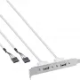 InLine Slot Bracket 2x USB 2.0 Type A moteriška prie 2x 5 kontaktų vidinės jungties 0,3 m