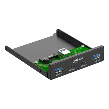 InLine 33456C priekinis skydelis 8,89 cm (3,5 colio) I/O prievadų skydelis juodas