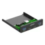 InLine 33456C priekinis skydelis 8,89 cm (3,5 colio) I/O prievadų skydelis juodas