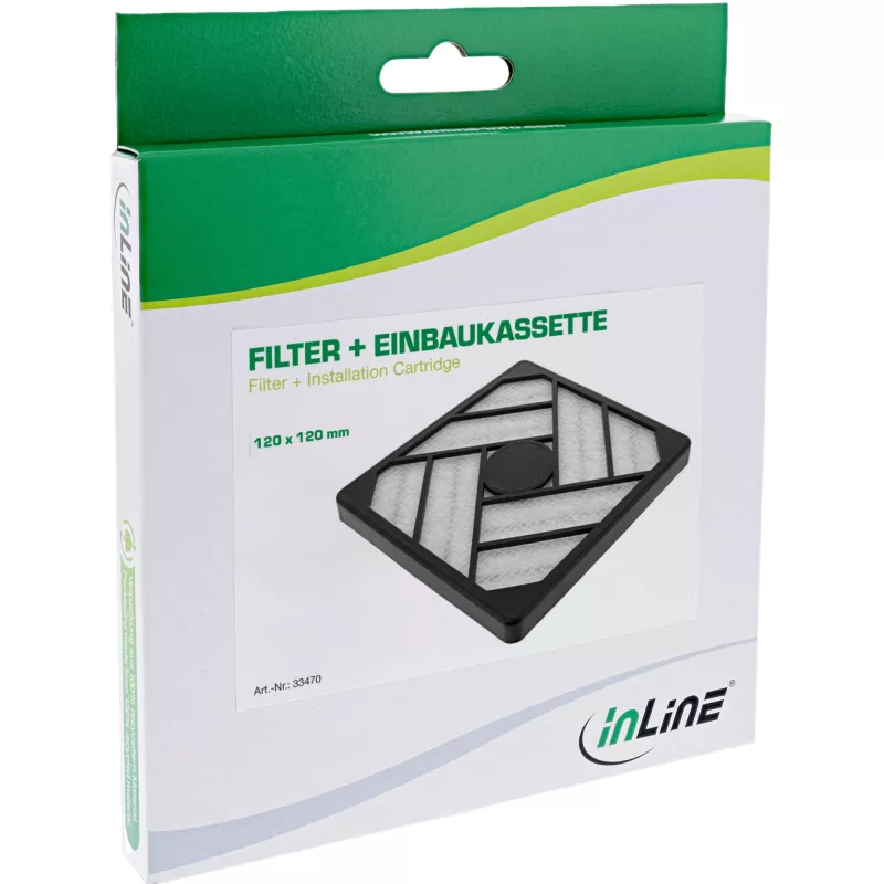 InLine filtro įdėklas su montavimo kasetė, 120 x 120 mm