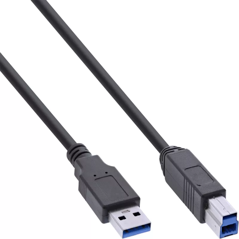 InLine USB 3.2 Gen.1 7 prievadų šakotuvas aliumininiame korpuse su 2,5 A maitinimo šaltiniu, juodas