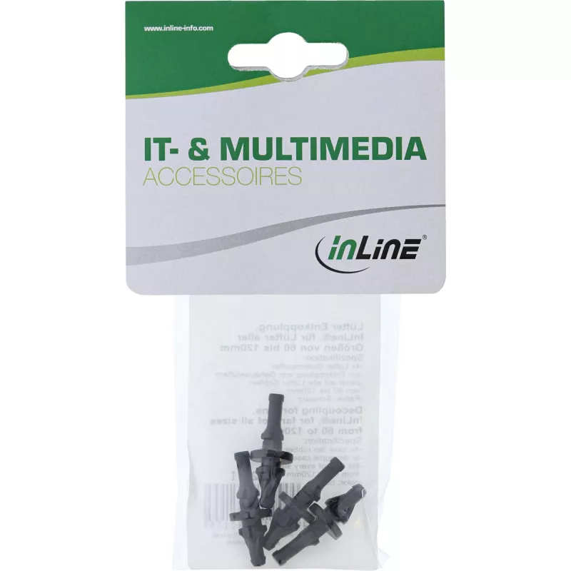 InLine fanų atjungimo komplektas, tinka 60–120 mm ventiliatoriams, 4 vnt.