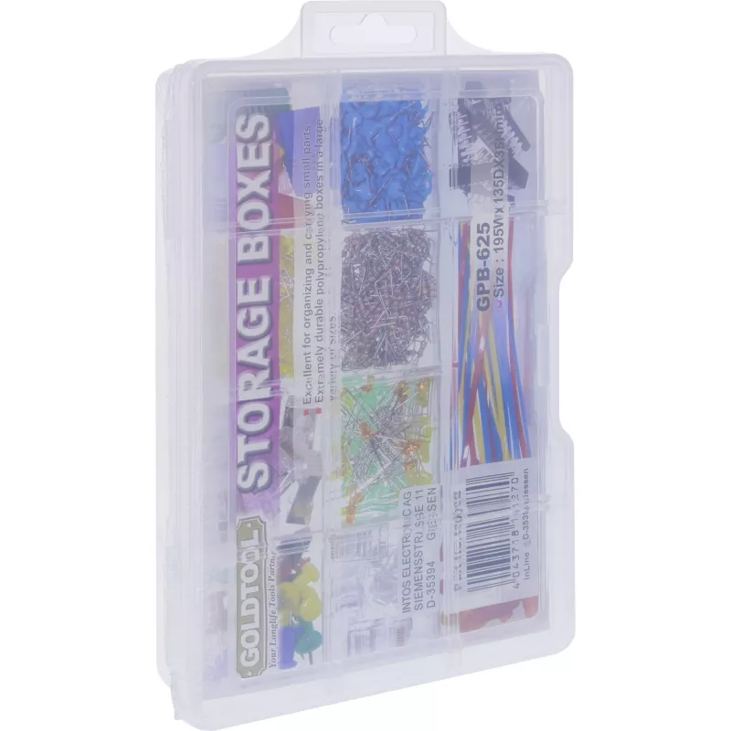 InLine dėžutė smulkioms detalėms 11 skyrelių 213x114x35mm, plastikinė, balta