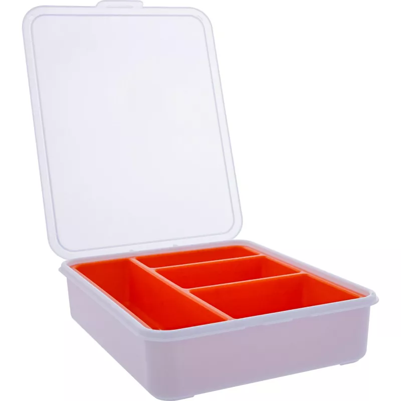 InLine Small Components Box, 4 skyriai, 180x140x40mm, oranžinė