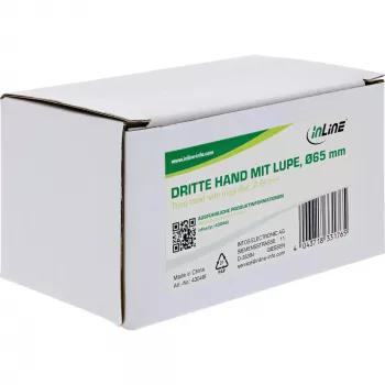 Laikiklis su didinamuoju stiklu InLine 43046I Universal Black Chrome