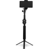 InLine Selfie Stick 4 kojos su mini trikoju aliuminis juodas maks. 0,75 m