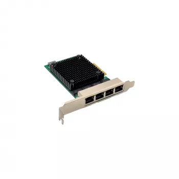 InLine Quad Gigabit tinklo plokštė, 4x RJ45 2.5Gb/s, PCIe x4, su žemo profilio laikikliu