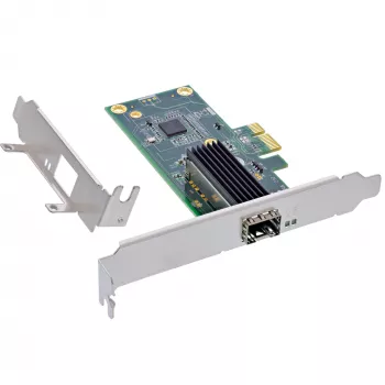 InLine Gigabitinė tinklo plokštė, 1x SFP, PCIe x1, su žemo profilio tvirtinimo kronšteinu