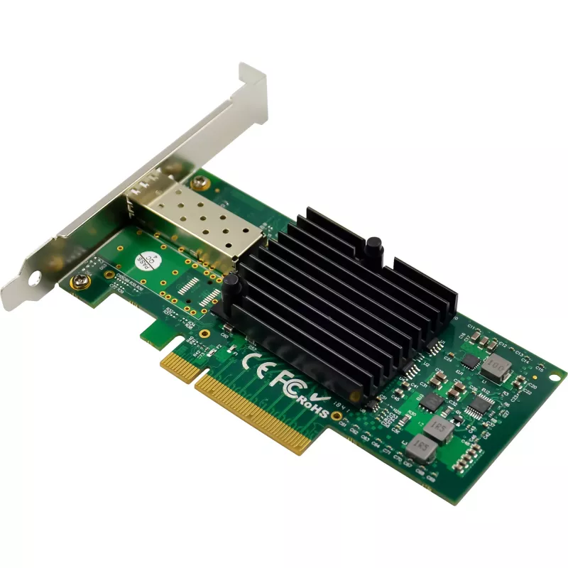 InLine 10 Gigabit tinklo plokštė, 1x SFP+, PCIe x8, su žemo profilio laikikliu