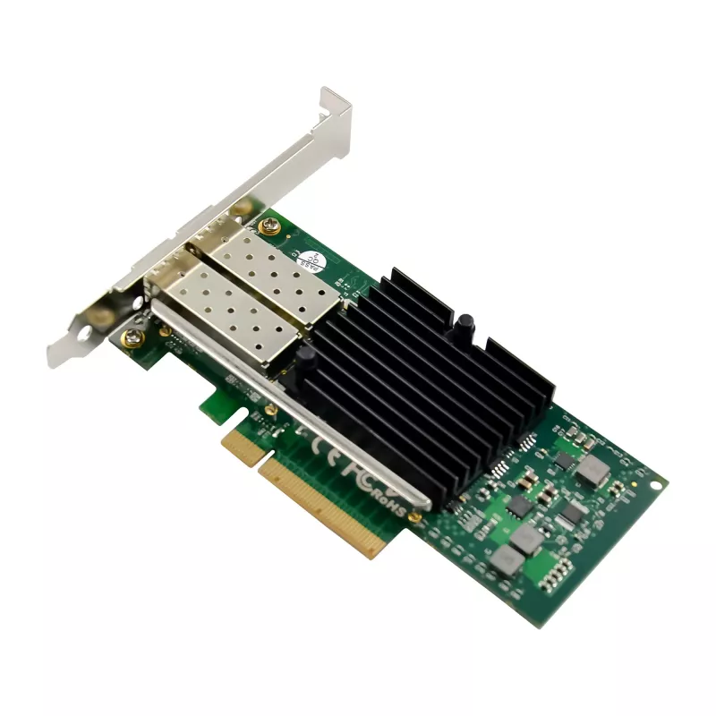 InLine Dual 10 gigabitų tinklo plokštė, 2x SFP+, PCIe x8, su žemo profilio laikikliu