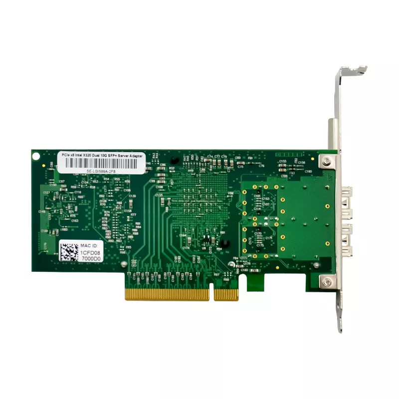 InLine Dual 10 gigabitų tinklo plokštė, 2x SFP+, PCIe x8, su žemo profilio laikikliu