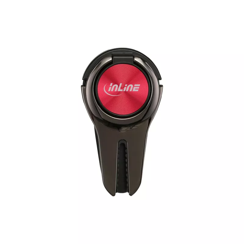 InLine 3-in-1 automobilinis laikiklis, stovas ir piršto laikiklis išmaniesiems telefonams, raudonas