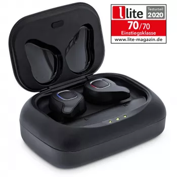 InLine PURE Air TWS, belaidės Bluetooth ausinės (In-Ear) su Qi dėklu-energijos banku
