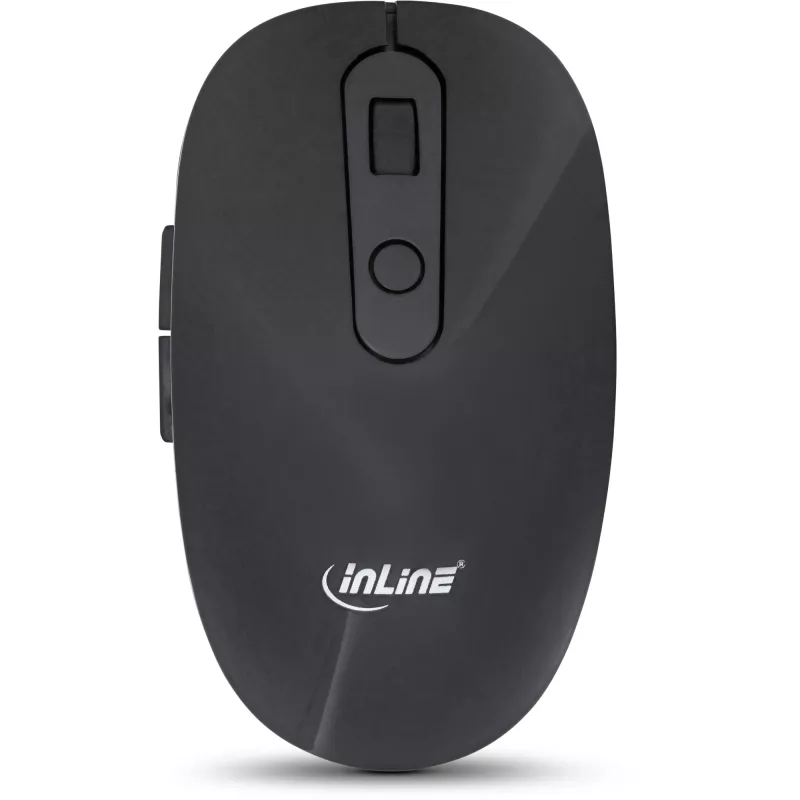 InLine Design Desktop rinkinys, belaidė klaviatūra ir pelė, USB 2,4 GHz, iki 1600 DPI, juoda, VOKIETIŠKA
