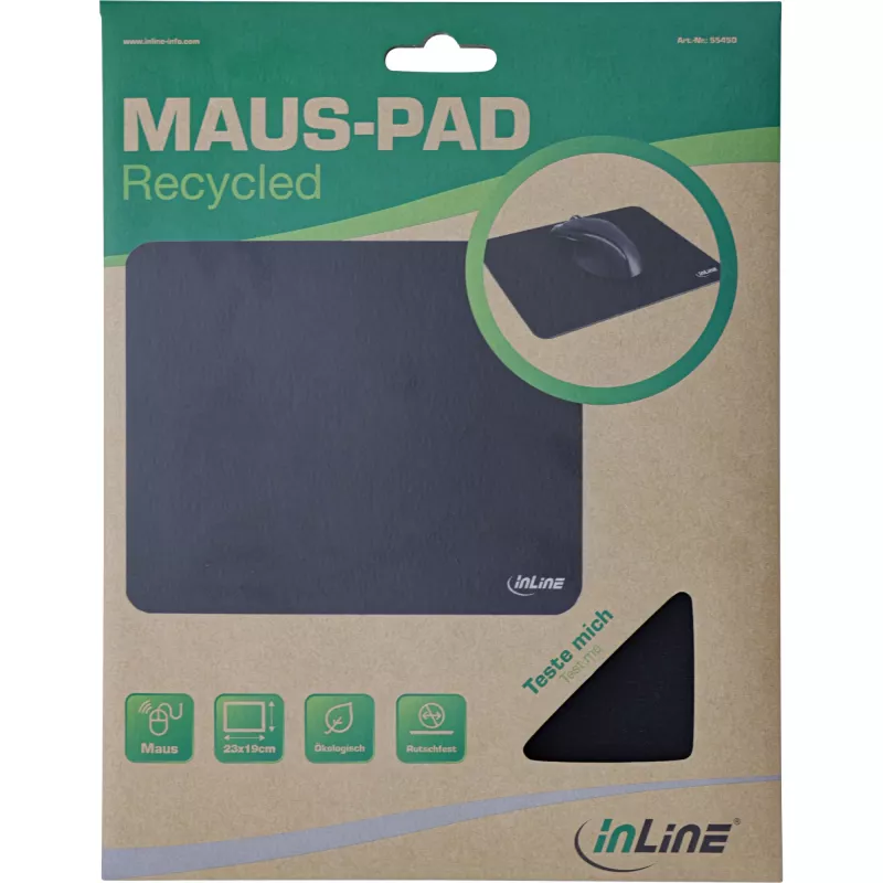 Pelės kilimėlis InLine Mouse pad recycled 230x190x3mm