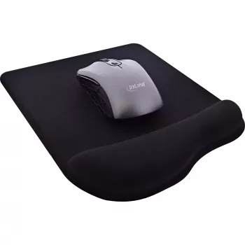 InLine pelėdos kilimėlis su geliniu riešo atramu, 235x185x25 mm, juodas