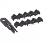 InLine RJ45 prievadų blokavimo rinkinys, pradinis rinkinys su 10 blokatorių ir raktu, juodas